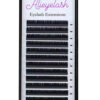 First quality deep matte black 0.03 L lash extensions fox eye set soft extension
