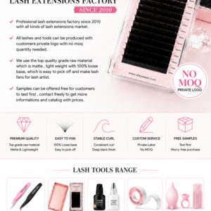 Top quality Individual Lash Extensions – Matte Black Loose Base Lashes for Professional Lash Artists